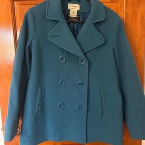 L.L. Bean Women's Teal Peacoat